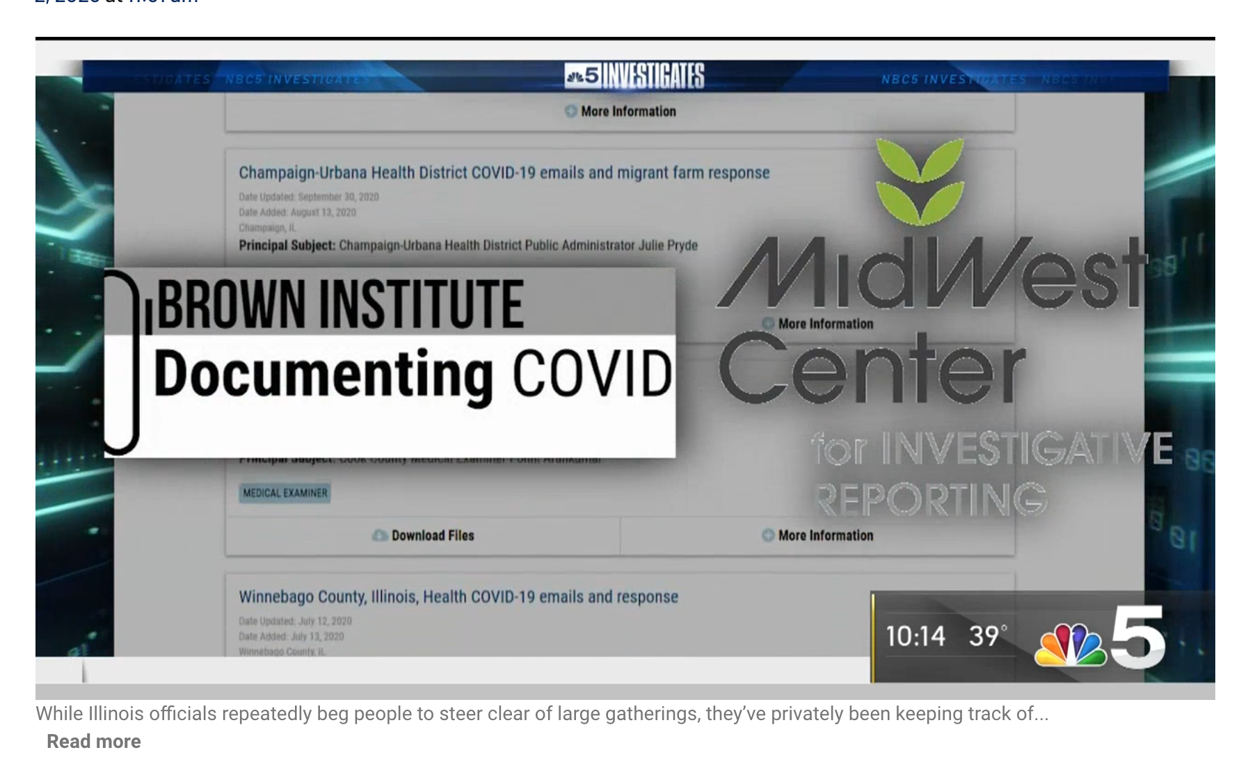 Illinois Keeps a Secret List of Thousands of Coronavirus Outbreaks. Now NBC 5 Has It